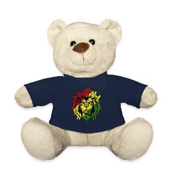 Rasta Löwe Roots Reggae Musik Jah Jamaika Geschenk - Teddy - French Navy - Vorne
