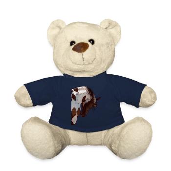 Cheval animal motif animal dames enfants - Nounours - bleu marine - Devant