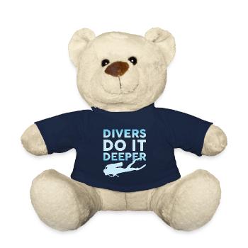 Plongée Plongée Plongée Diving mer eau Dive cadeau - Nounours - bleu marine - Devant