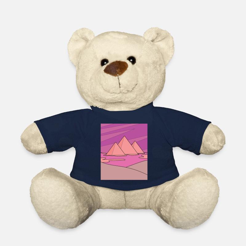 Retro pyramide du désert soleil - Nounours - bleu marine