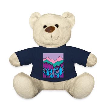 Nature forêt arbres liberté soleil - Nounours - bleu marine - Devant