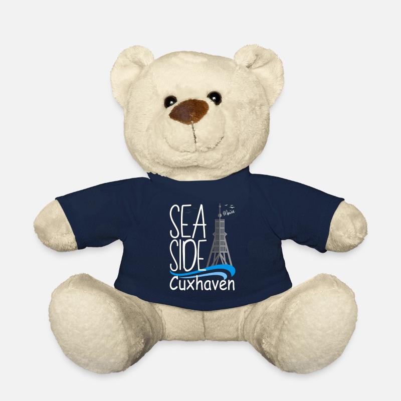 Cuxhaven Moin Cuxhaven Kugelbake Beach Holiday - Teddy Bear - french navy