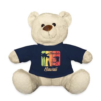 Hawaii Honolulu - Teddy Bear - french navy - Front