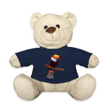 Tukan Vogel Vogelmotiv Tiergesicht Tier - Teddy - French Navy - Vorne