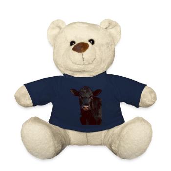 Cow animal face animal motif - Teddy Bear - french navy - Front