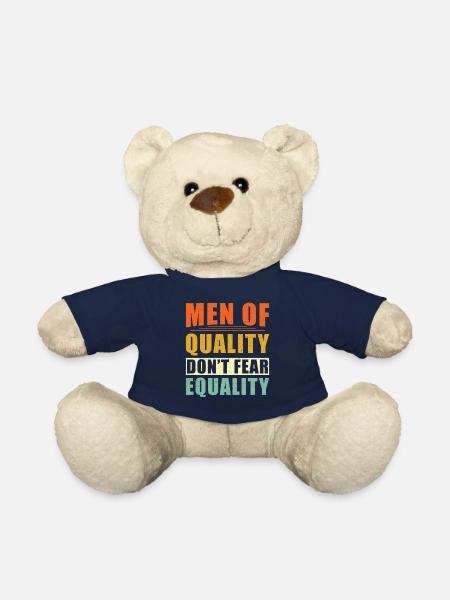 Equal rights Woman Man - Teddy Bear - french navy