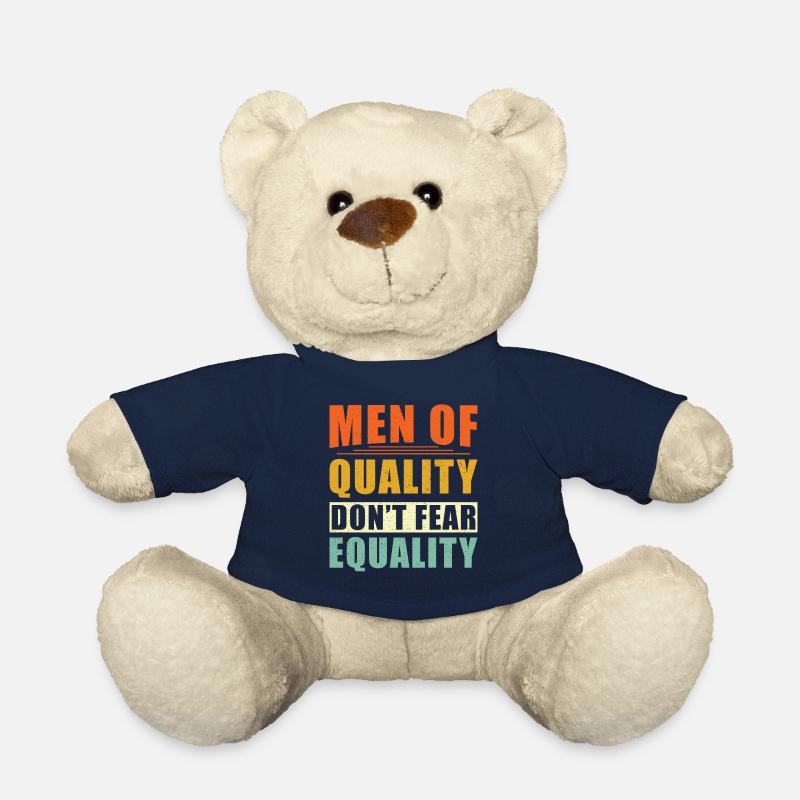 Equal rights Woman Man - Teddy Bear - french navy