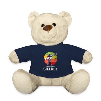 I Destroy Silence batterie cadeau de batterie - Nounours - bleu marine - Devant