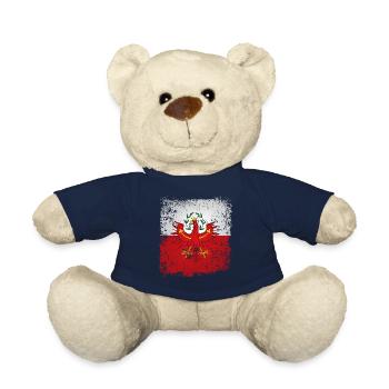 Tyrol tyrolien aigles armoiries Retro Drapeau drapeau - Nounours - bleu marine - Devant