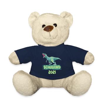 Schulkind 2021 Dinosaurier Rex - Teddy - French Navy - Vorne