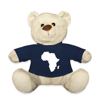 Africa continent map white - Teddy Bear - french navy - Front