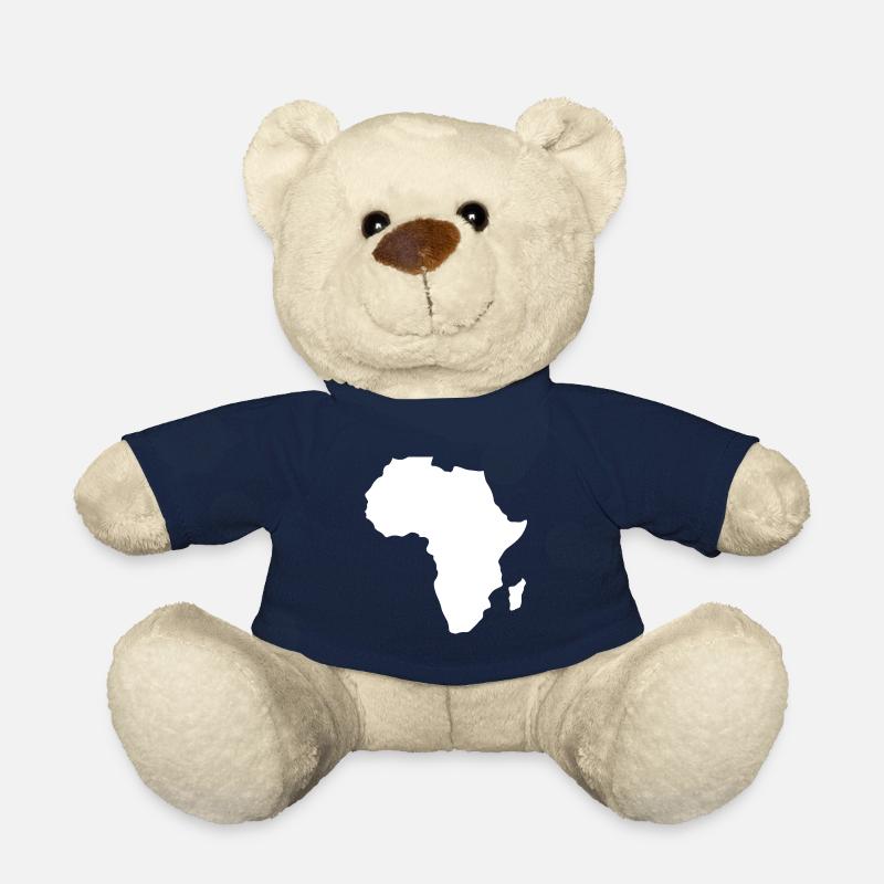 Africa continent map white - Teddy Bear - french navy