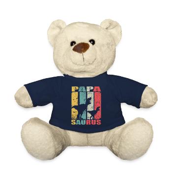 PapaSaurus dinosaures Bébé Familles Papa Saurus - Nounours - bleu marine - Devant