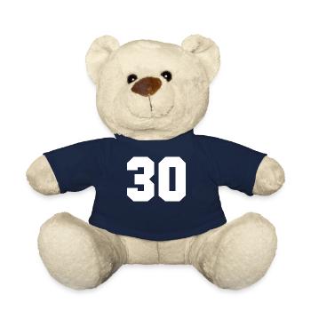 30 - Number 30 - Teddy Bear - french navy - Front
