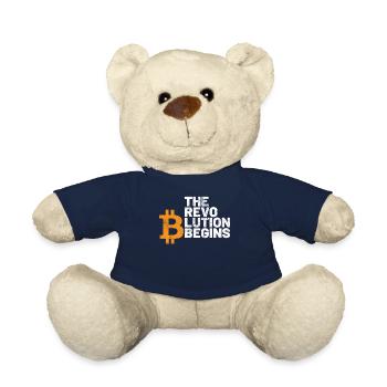 Bitcoin Blockchain Crypto Kryptowährung Geld - Teddy - French Navy - Vorne