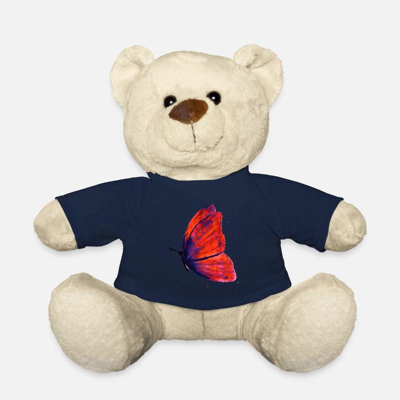 Schmetterling Lila Orange - Teddy - French Navy