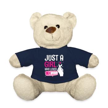K Pop Girl Who Loves Kpop - Teddy Bear - french navy - Front