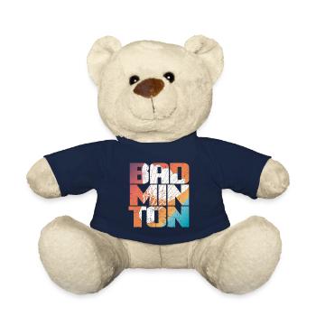 Colorful design badminton with badminton - Teddy Bear - french navy - Front