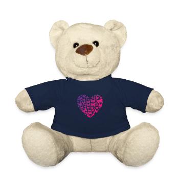Herz aus Schmetterlingen - Teddy - French Navy - Vorne