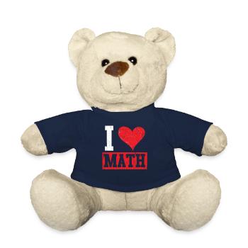 Ich Liebe Mathe Herz Mathematik - Teddy - French Navy - Vorne