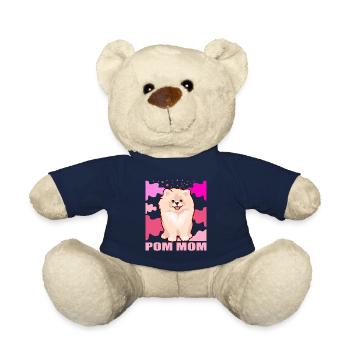 Zwergspitz Pomeranian Maîtresse Chien Maman Cadeau - Nounours - bleu marine - Devant