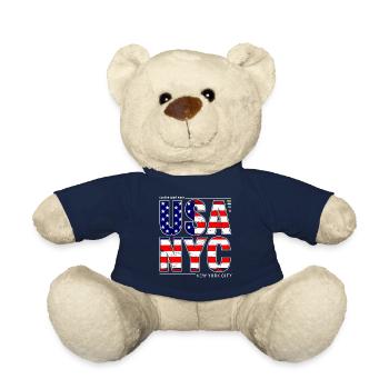 USA NYC New York City American Flag I Love NY - Teddy Bear - french navy - Front