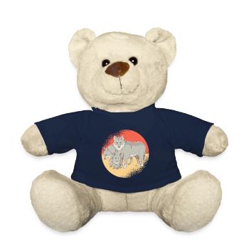 Wolf Family Wolves Wolf Baby Wolf Mother Family - Teddy Bear - french navy - Front