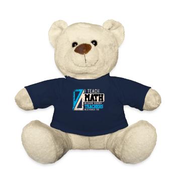 Math Design for a Math Teacher - Teddy Bear - french navy - Front