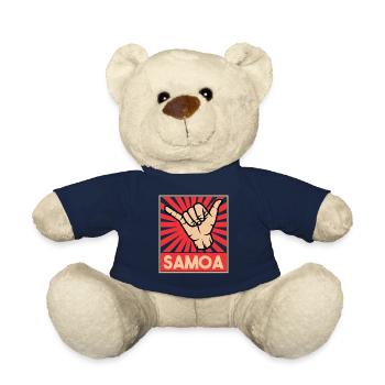 Shaka Samoa | Samoan Pride Samoan Love Samoa Gear - Teddy - French Navy - Vorne