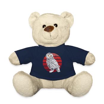 Eule Uhu Tier Waldtier Steinkauz Schleiereulen Fun - Teddy - French Navy - Vorne