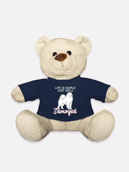 Samojede chien Samoyede Samoyed Chiens Chien - Nounours - bleu marine