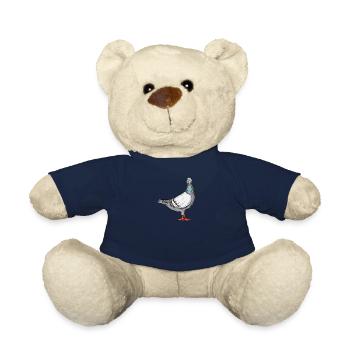 Taube I Vogel Brieftaube Motiv für Taubenzüchter - Teddy - French Navy - Vorne