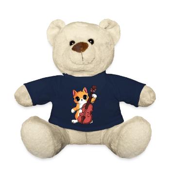 Katze Violinist Orchester - Teddy - French Navy - Vorne