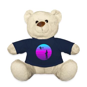 Modèle d’avion RC Volant Rétro Vintage Cadeau - Nounours - bleu marine - Devant