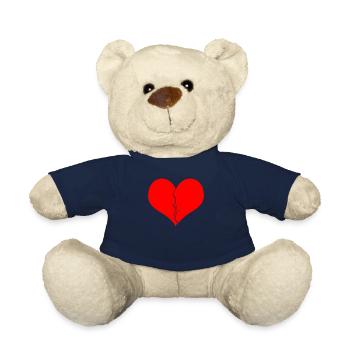 Gebrochenes Herz - Teddy - French Navy - Vorne