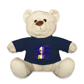 Non Binary Alien - Enby LGBTQ und Genderqueer - Teddy - French Navy - Vorne