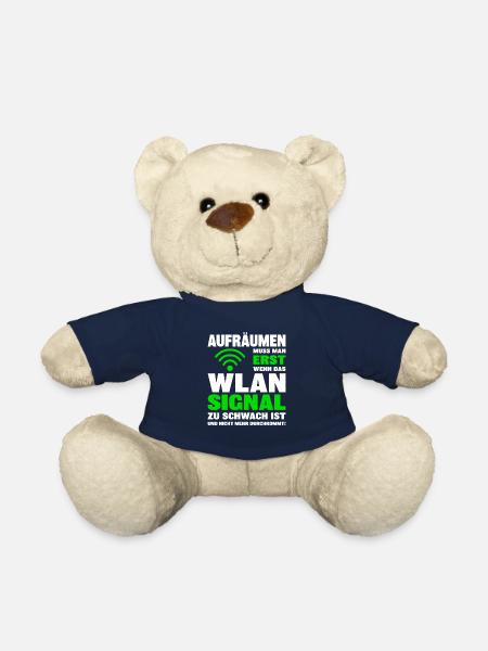 WLAN-Signal zu schwach Teenager Aufräumen Spruch - Teddy - French Navy