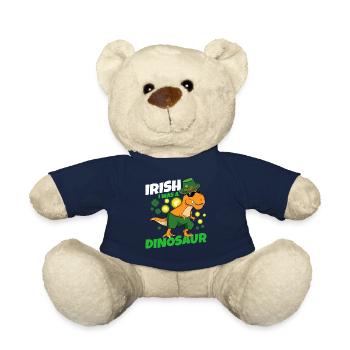 Irish I Was A Dinosaur Dino St Patricks Day Toddle - Teddy - French Navy - Vorne