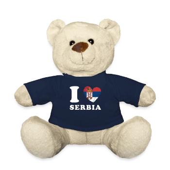 J’aime la Serbie - Nounours - bleu marine - Devant