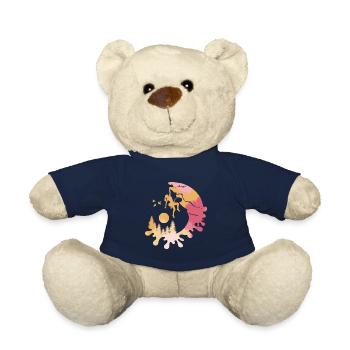 Kletterin am Berg mit Wald motiv - geschenkidee - Teddy - French Navy - Vorne