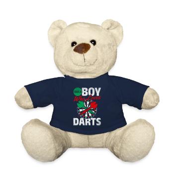 Dartspiel Dartspieler Junge Ich bin nur ein Junge, - Teddy - French Navy - Vorne