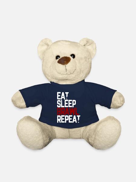Mangez Sleep Brawl Répéter Gamer - Nounours - bleu marine