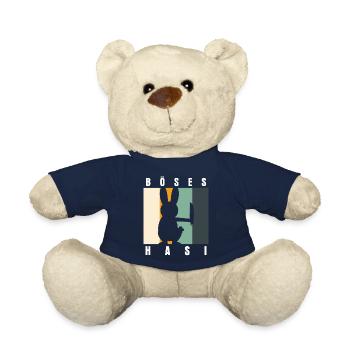 Böses Hasi Retro mit bösem Hasen - Teddy - French Navy - Vorne