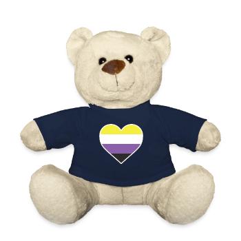 LGBT-Herz - LGBTQIA Non Binary - Teddy - French Navy - Vorne