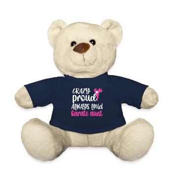 Meilleur cadeau de tante de karaté Tante fière de karaté - Nounours - bleu marine - Devant