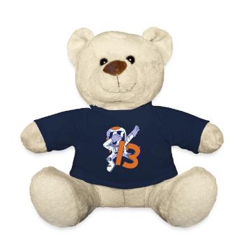 13th Birthday Astronaut 13 Years Space Galaxy - Teddy Bear - french navy - Front