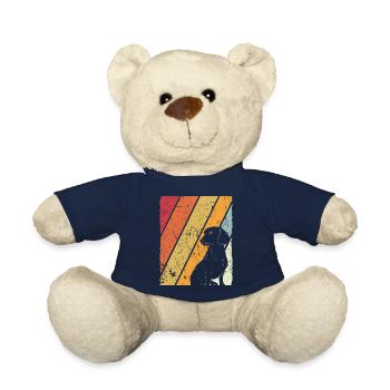 Dackel Dackelhund Hunde Silhouette Retro Vintage G - Teddy - French Navy - Vorne