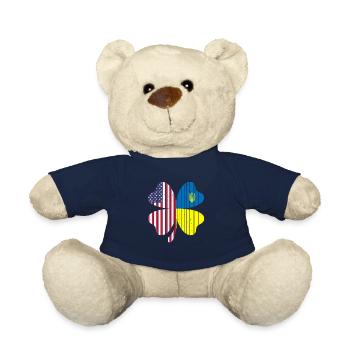 Ukraine Amerika Flagge Kleeblatt - Teddy - French Navy - Vorne