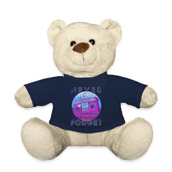 Never Forget Retro 80er 90er Nostalgie - Teddy - French Navy - Vorne