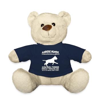 Funny Obedience Bull Terrier Dog Training Dog - Teddy Bear - french navy - Front
